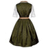 „Waldtraum“ 3-teiliges Dirndl-Set in Rauchgrün – inkl. Bluse & Schürze | Festliches Trachtenkleid